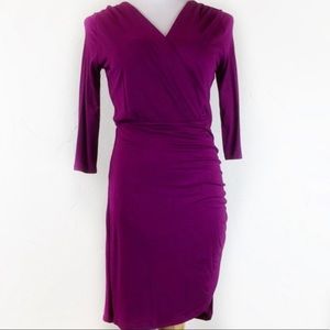 Purple mini dress- v-neck